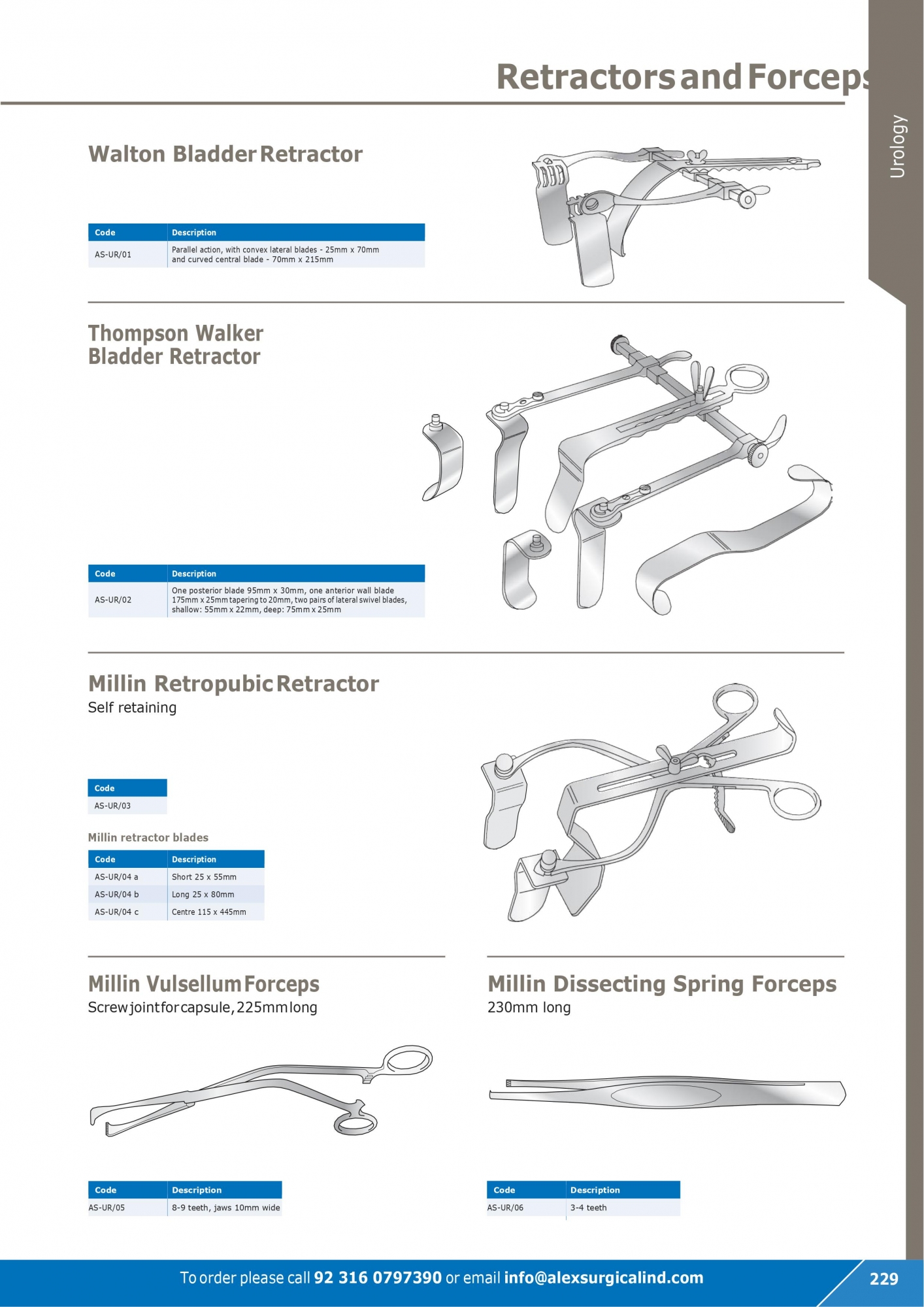Retractors and Forceps